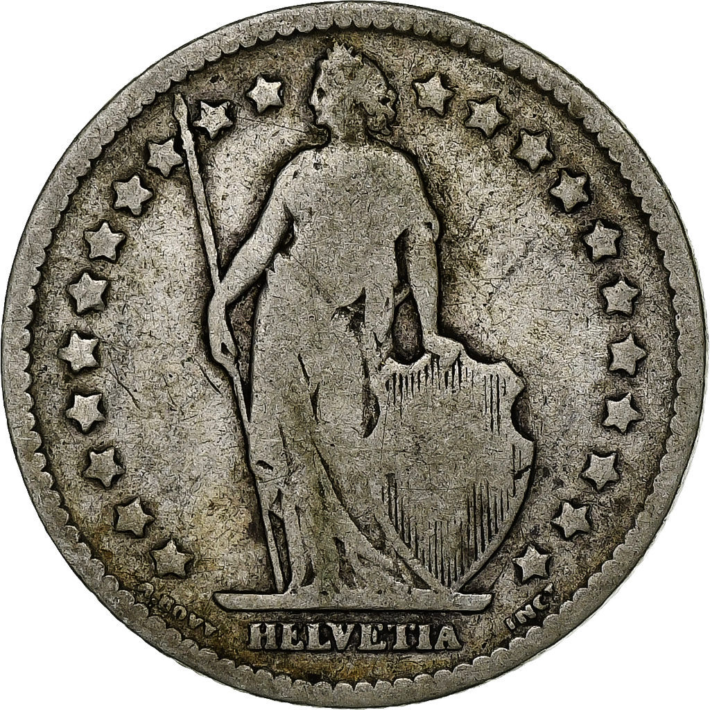 Switzerland, Franc, 1880, Bern, Silver, , KM:24