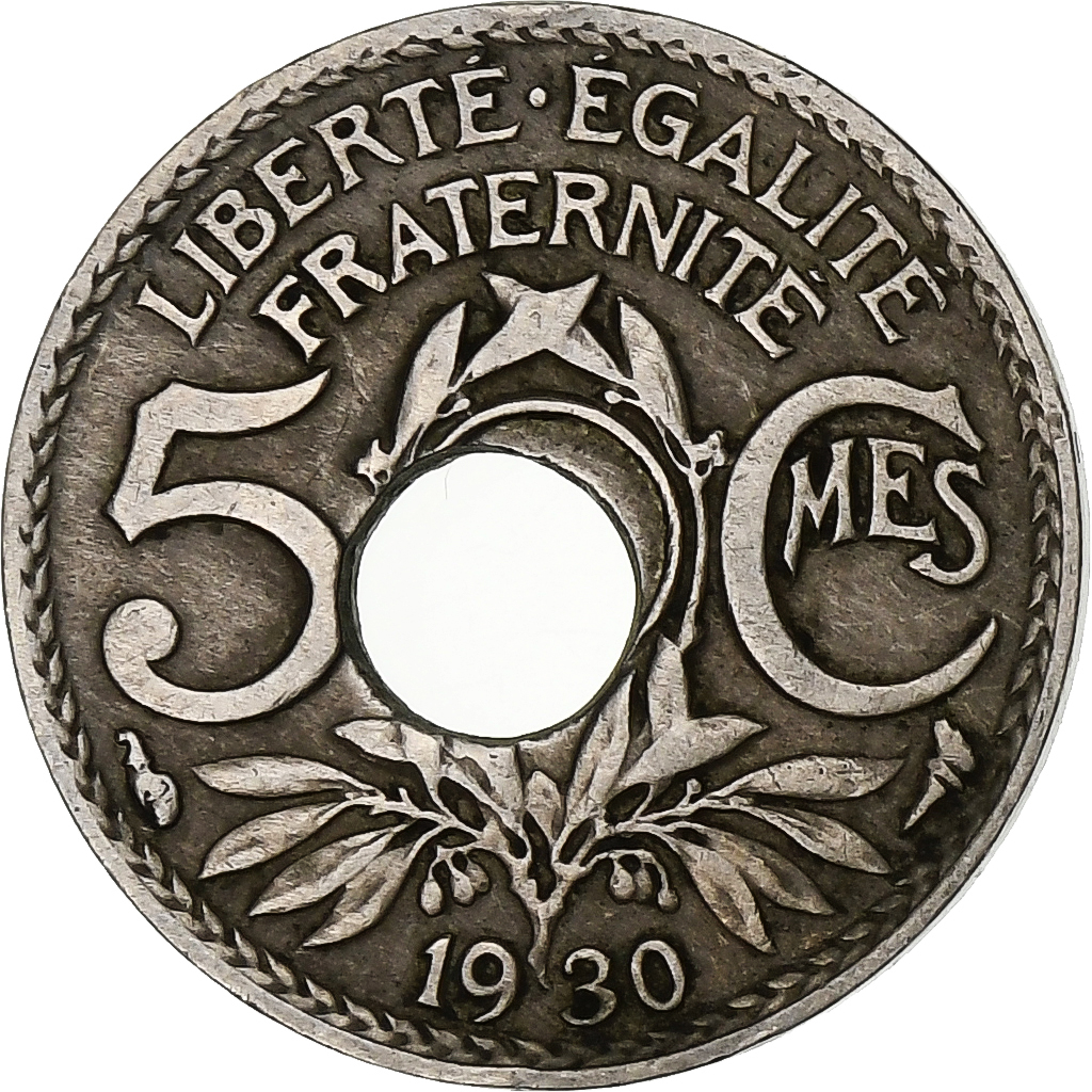 France, 5 Centimes, Lindauer, 1930, Paris, Copper-nickel, , KM:875