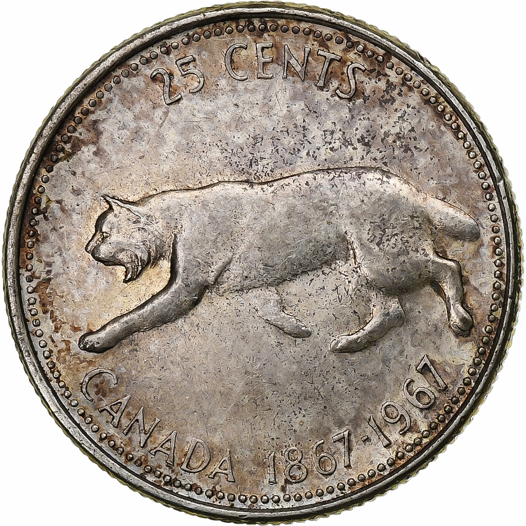 Canada, Elizabeth II, 25 Cents, 1967, Royal Canadian Mint, Silver, 