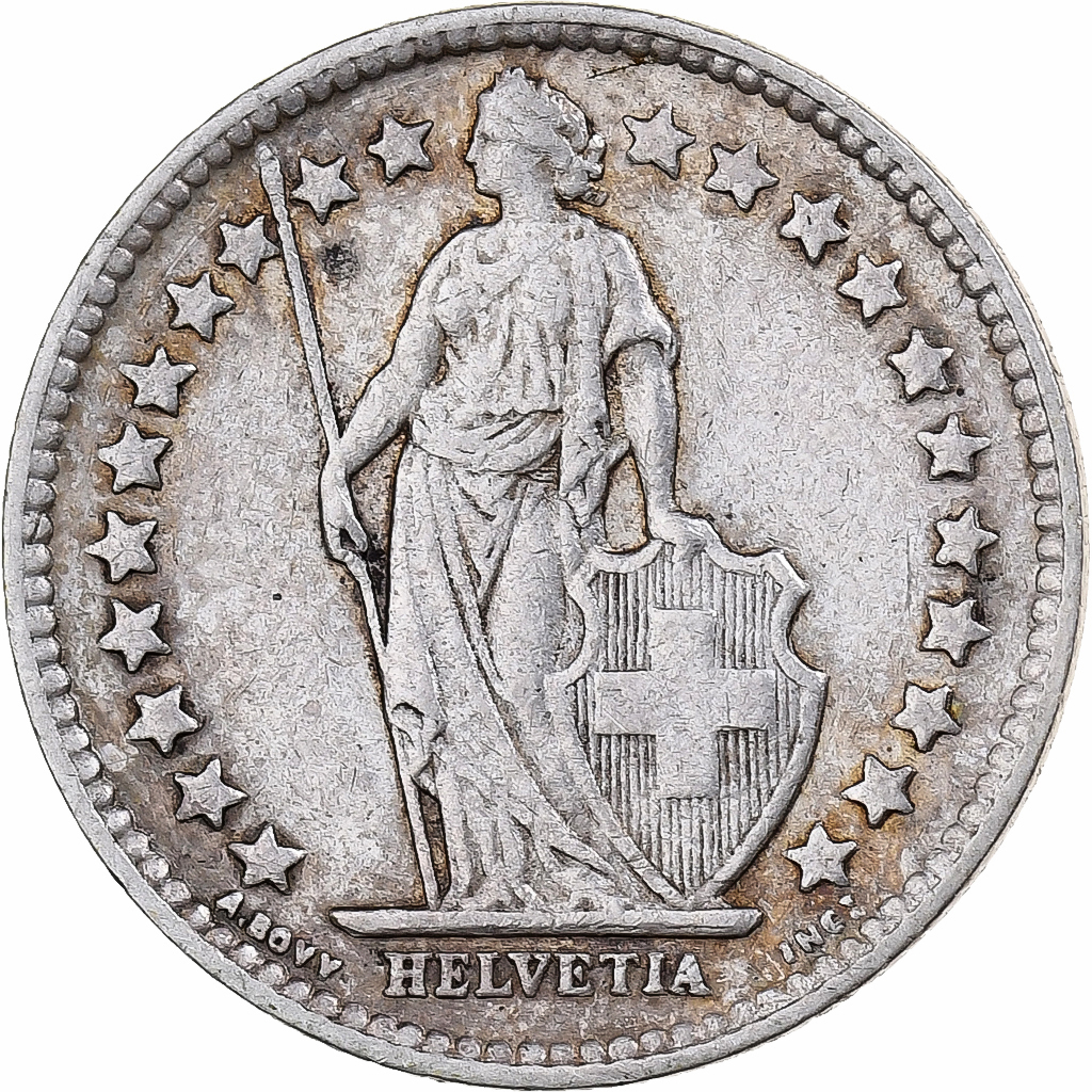Switzerland, 1/2 Franc, 1934, Bern, Silver, , KM:23