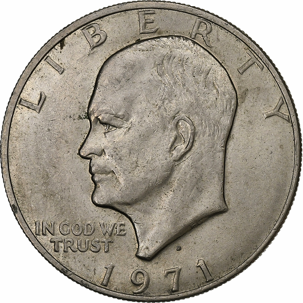 United States, Dollar, Eisenhower Dollar, 1971, Denver, Copper-Nickel Clad