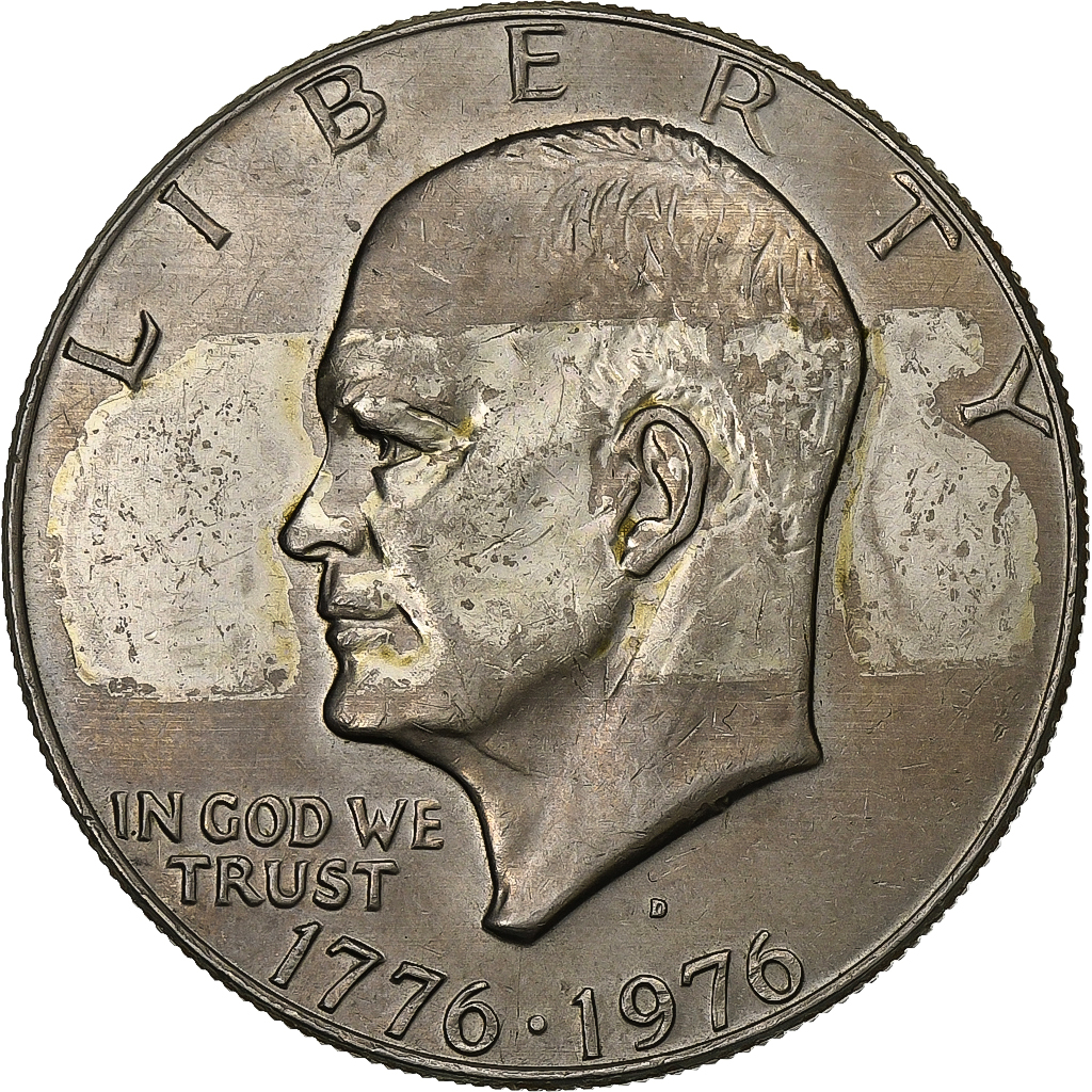 United States, Dollar, Eisenhower Dollar, 1976, Denver, Copper-Nickel Clad