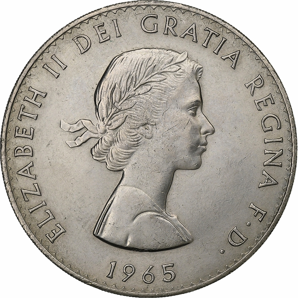 Great Britain, Elizabeth II, Crown, 1965, Copper-nickel, , KM:910