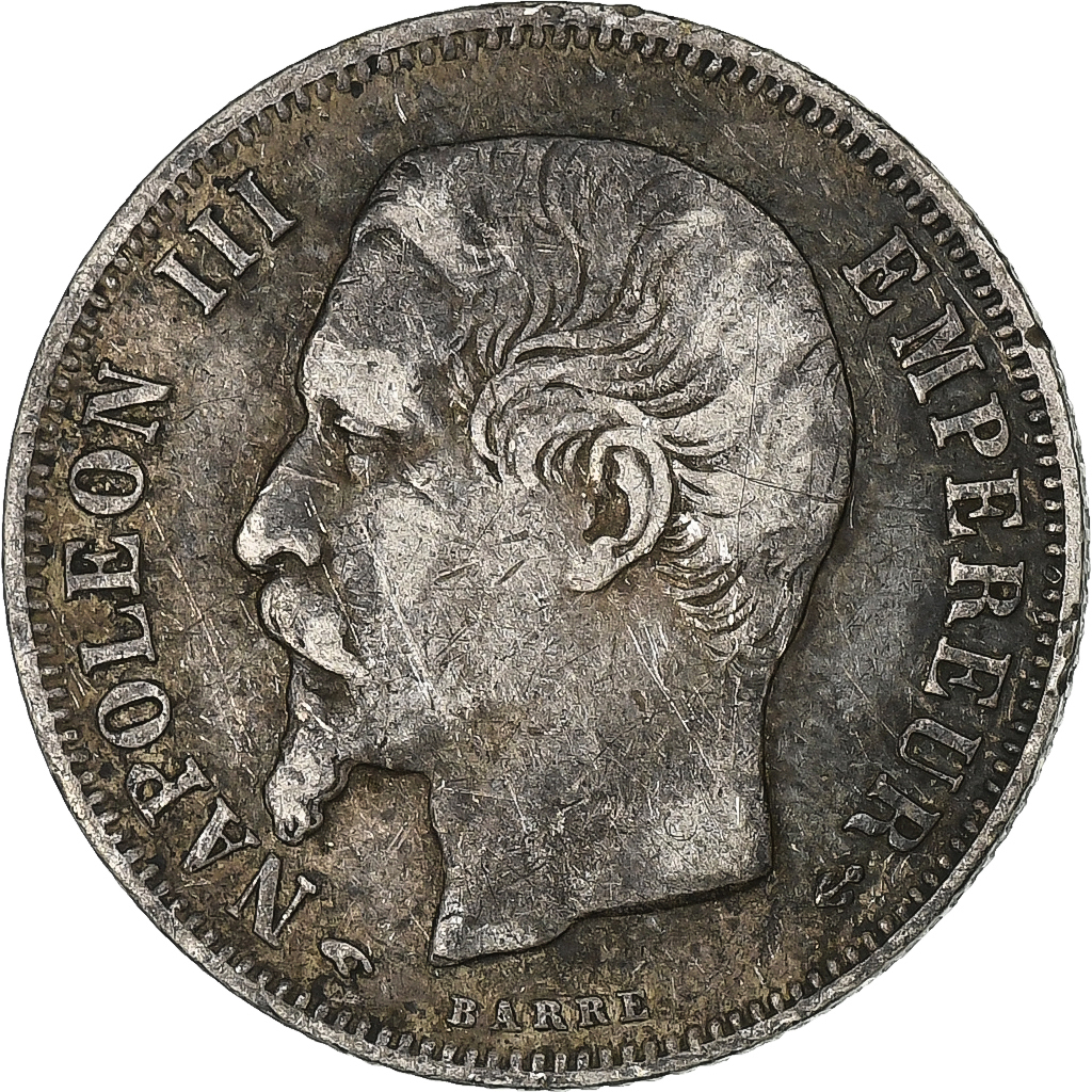 France, Napoleon III, Franc, Napoléon III, 1856, Paris, Silver, 