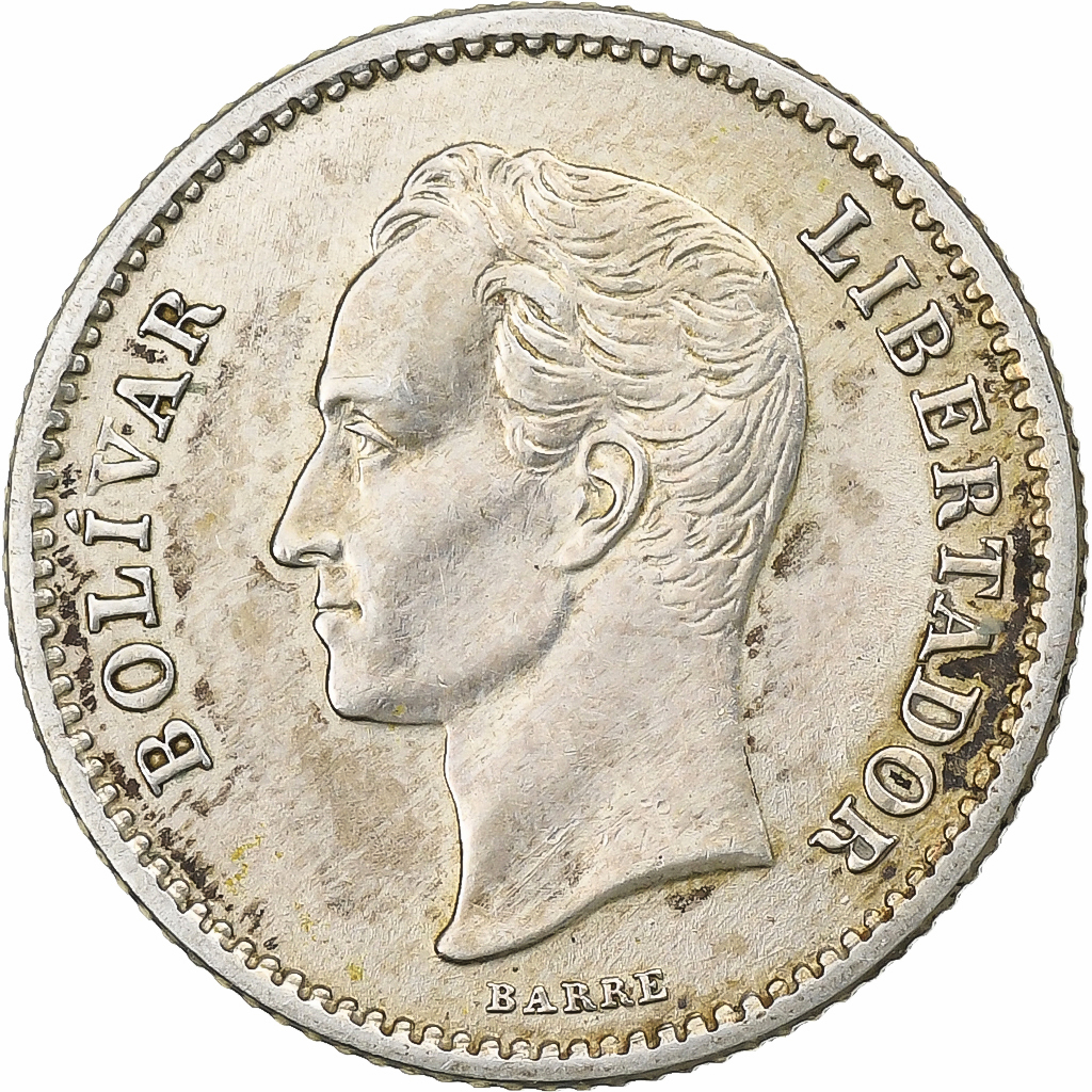 Venezuela, 25 Centimos, 1935, Silver, , KM:20