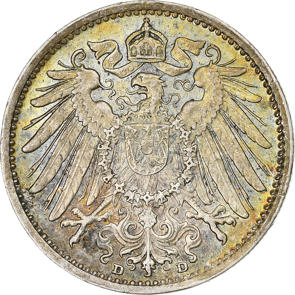 GERMANY - EMPIRE, Wilhelm II, Mark, 1914, Munich, Silver, , KM:14