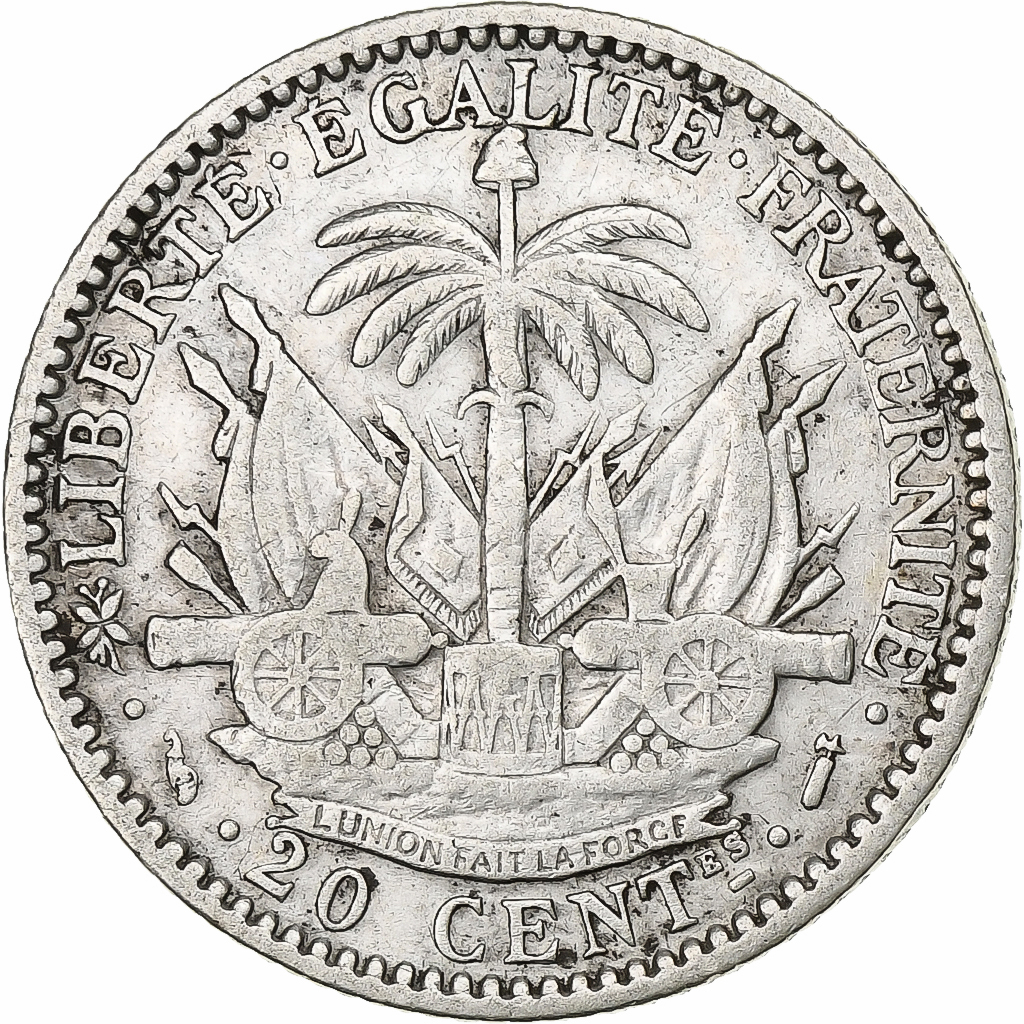 Haiti, 20 Centimes, 1881, Paris, Silver, , KM:45