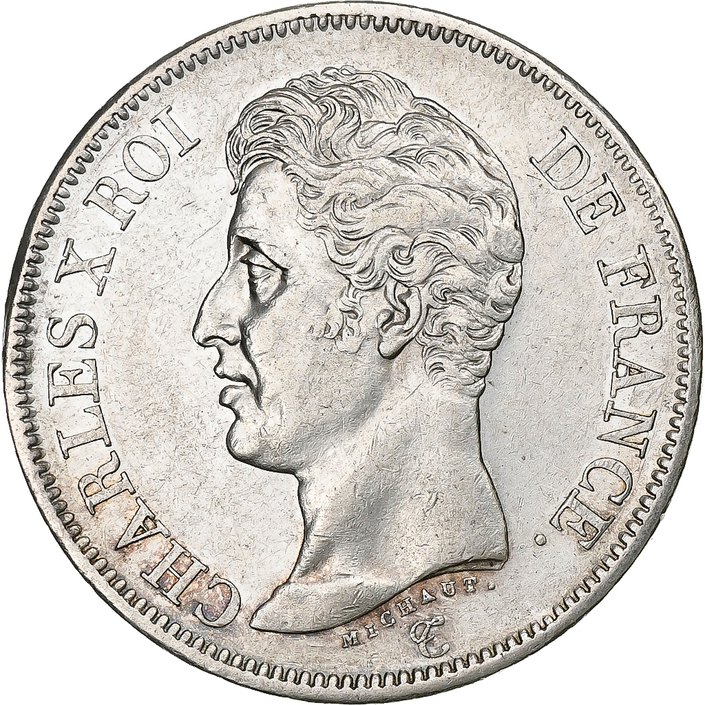 France, 5 Francs, Charles X, 1825, Lyon, Silver, , KM:720.4