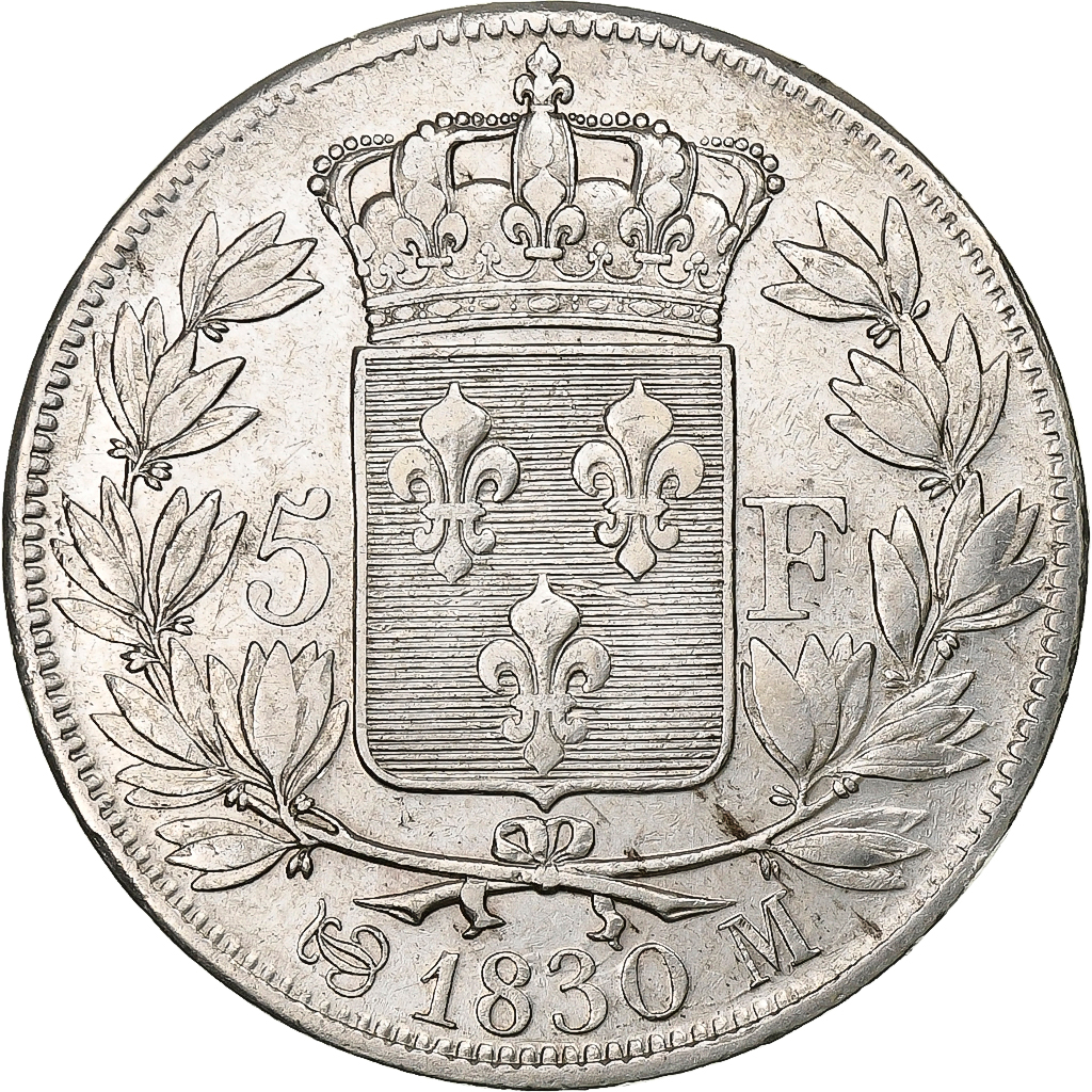France, 5 Francs, Charles X, 1830, Toulouse, Silver, , KM:728.9
