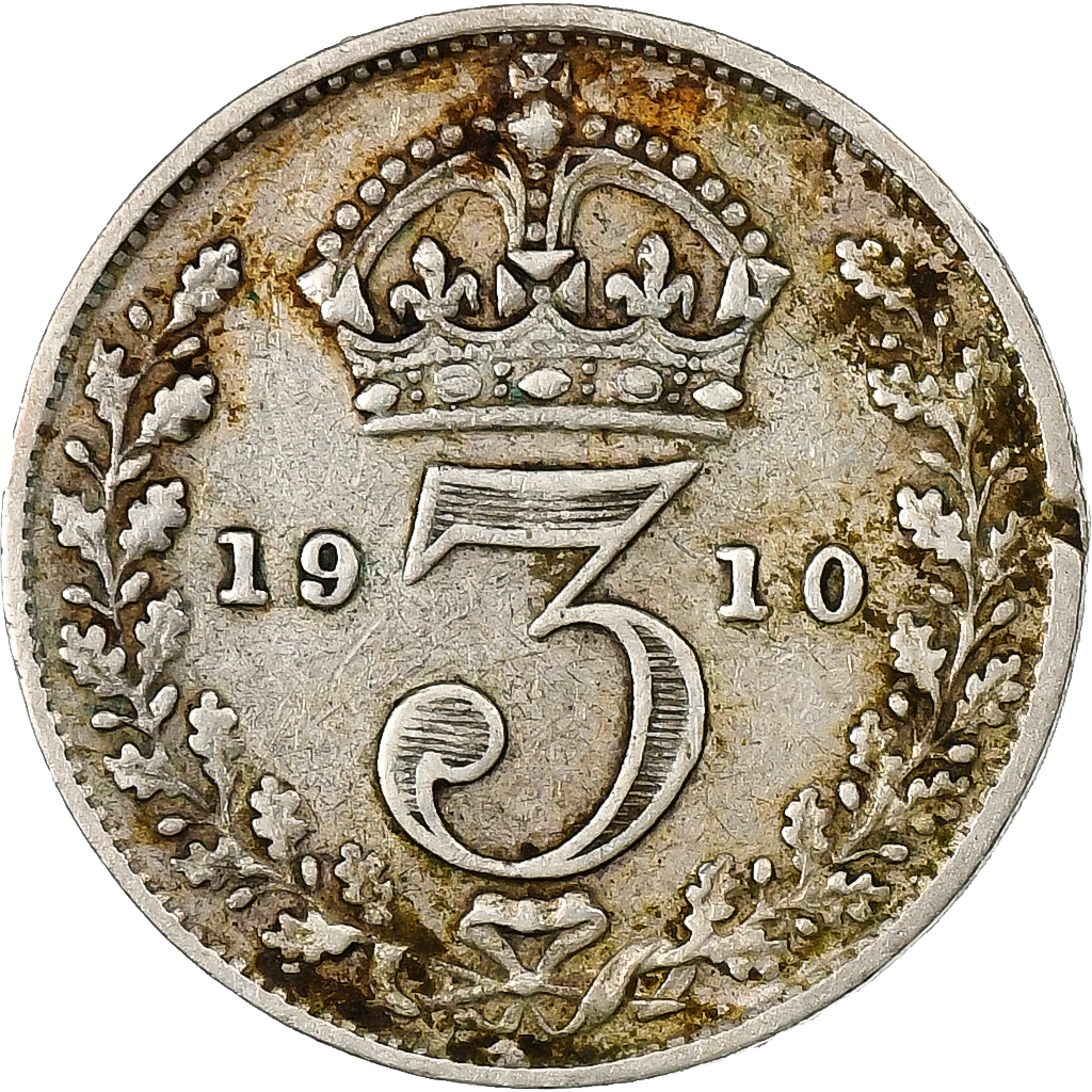 Great Britain, Edward VII, 3 Pence, 1910, Silver, , KM:797.2