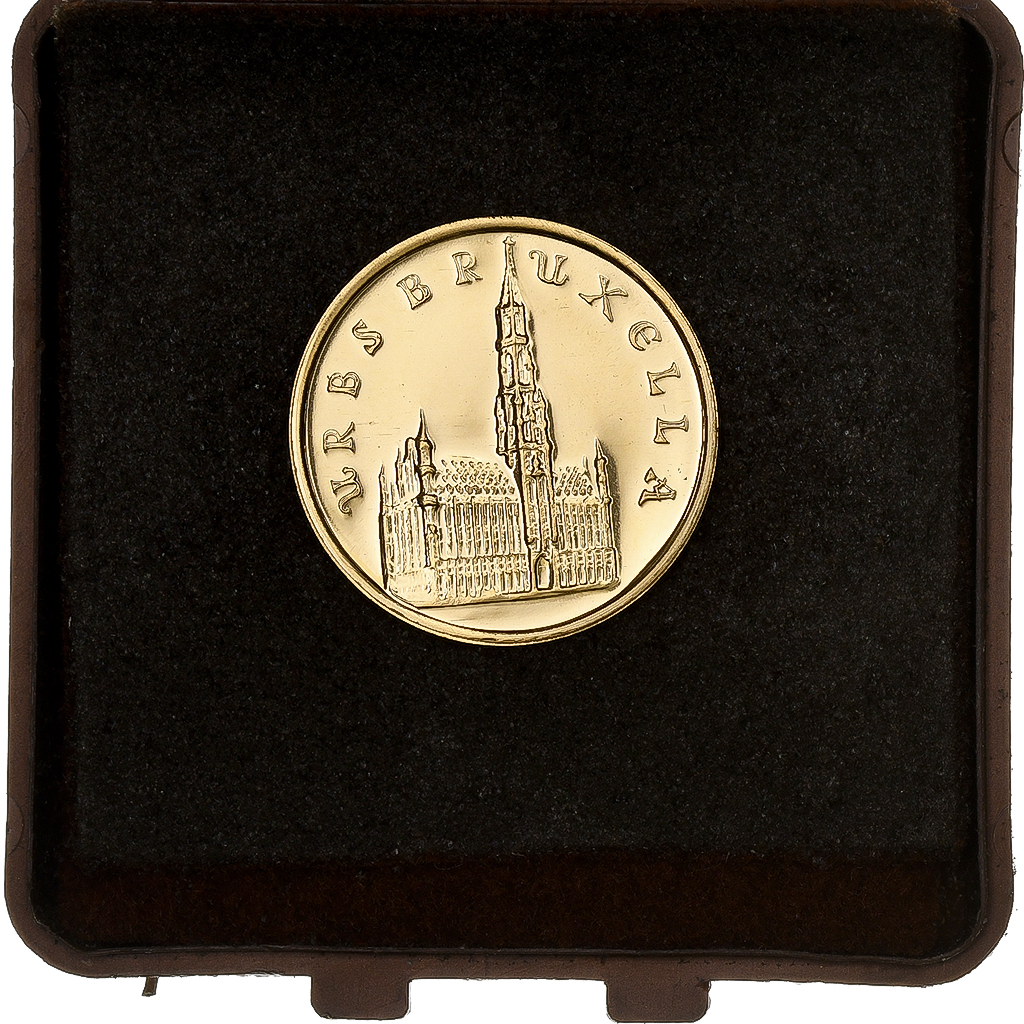 Belgium, Medal, 1979, Millenium of Brussels, Brussels, Gold, 
