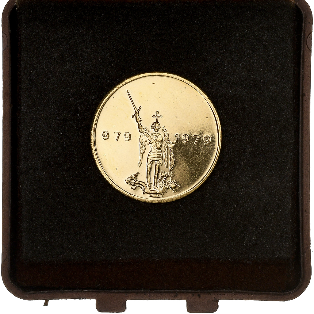 Belgium, Medal, 1979, Millenium of Brussels, Brussels, Gold, 