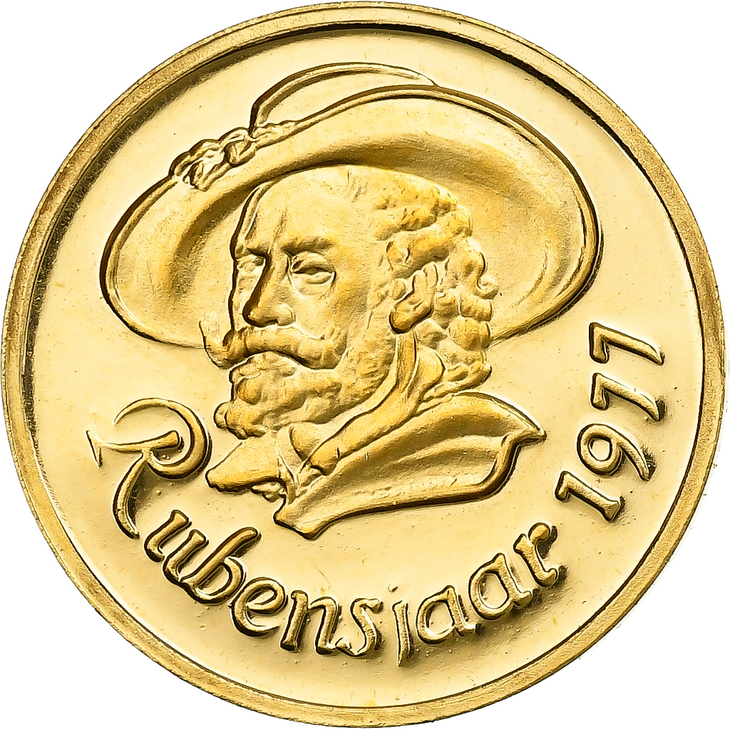 Belgium, Medal, 1977, Brussels, Gold, Medaille 400 ans de PETER