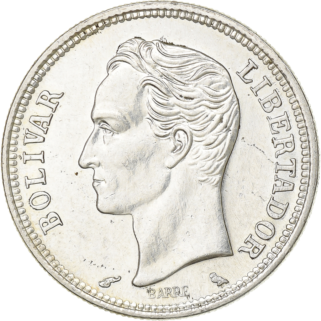 Venezuela, Bolivar, 1960, Paris, Silver, , KM:37a