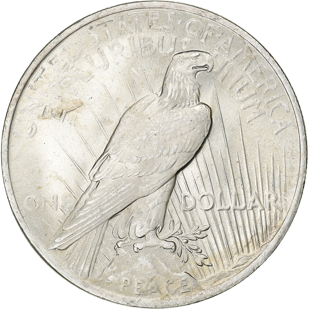 United States, Dollar, Peace Dollar, 1923, Philadelphia, Silver, 