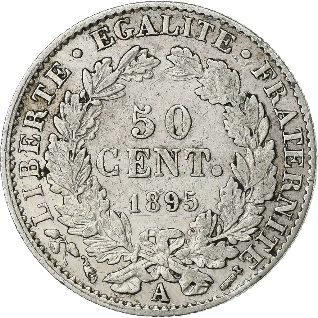 France, 50 Centimes, Cérès, 1895, Paris, Silver, , KM:834.1