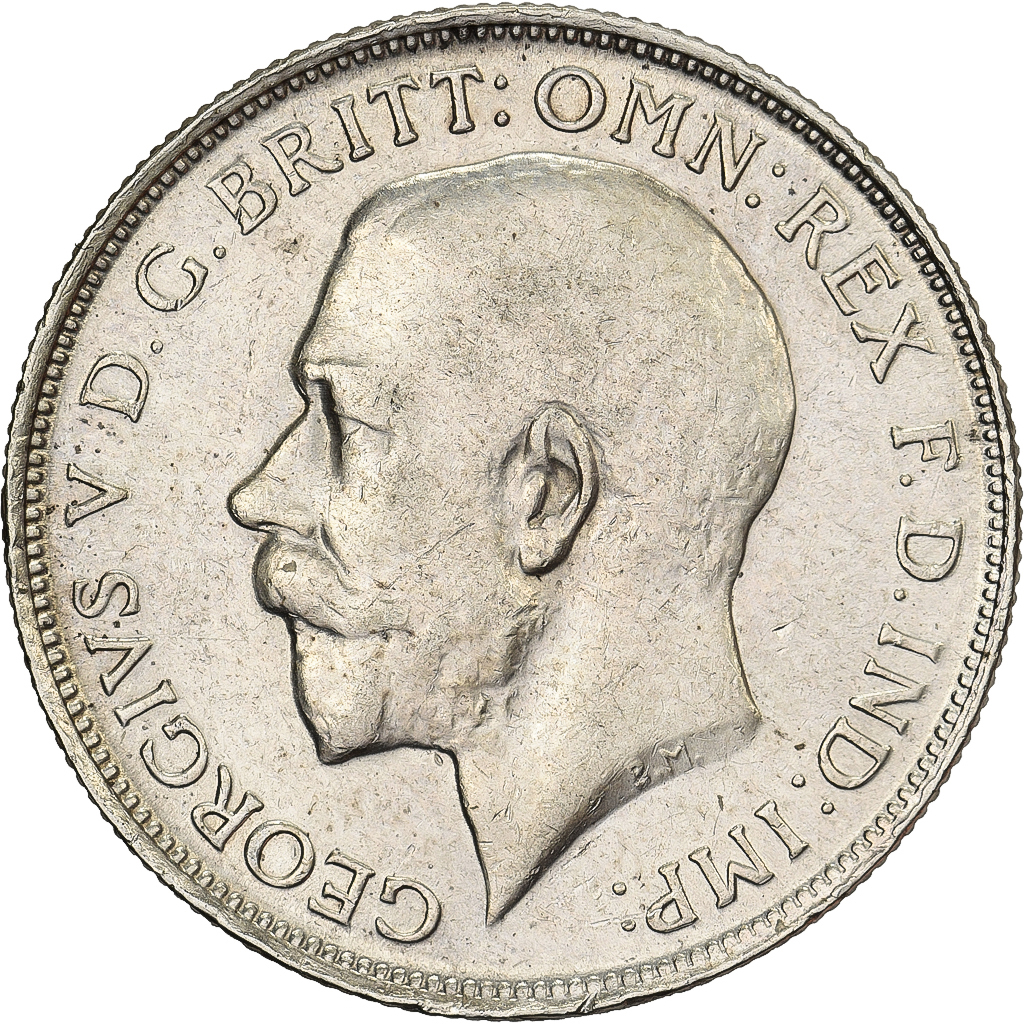 Great Britain, George V, Florin, Two Shillings, 1916, London, Silver, 