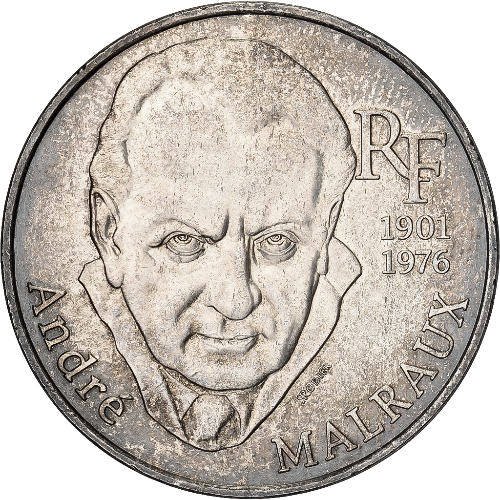 France, 100 Francs, André Malraux, 1997, Paris, Silver, , KM:1188