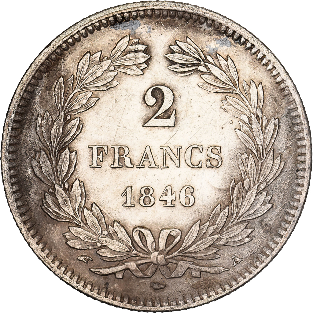 France, 2 Francs, Louis-Philippe, 1846, Paris, Silver, , KM:743.1