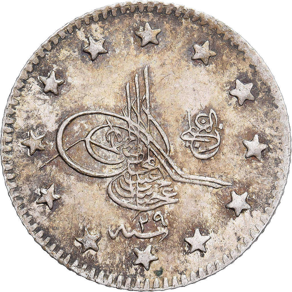 Turkey, Abdul Hamid II, Kurush, 1903 (AH 1293/29), Qustantiniyah, Silver
