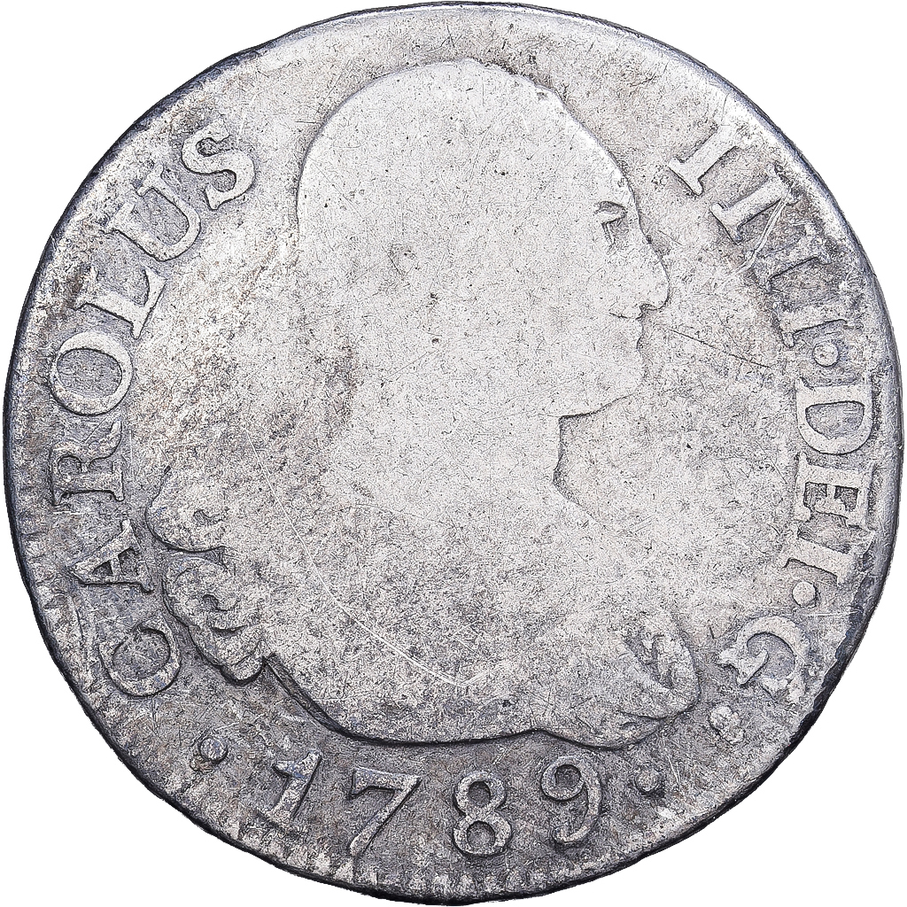 Spain, Charles IV, 2 Reales, 1789, Madrid, Silver, VF, KM:430.1