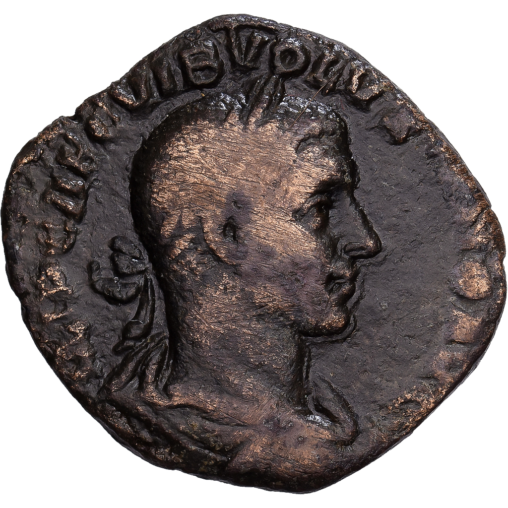 Roman Empire, Volusian, Sestertius, 252, Rome, Bronze, VF
