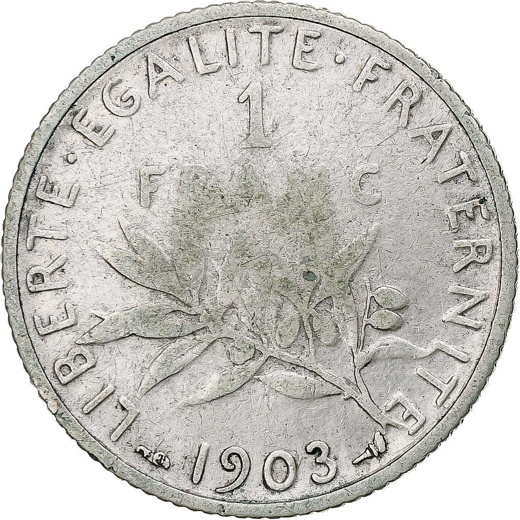 France, Franc, Semeuse, 1903, Paris, Silver, , Gadoury:467, KM:844.1
