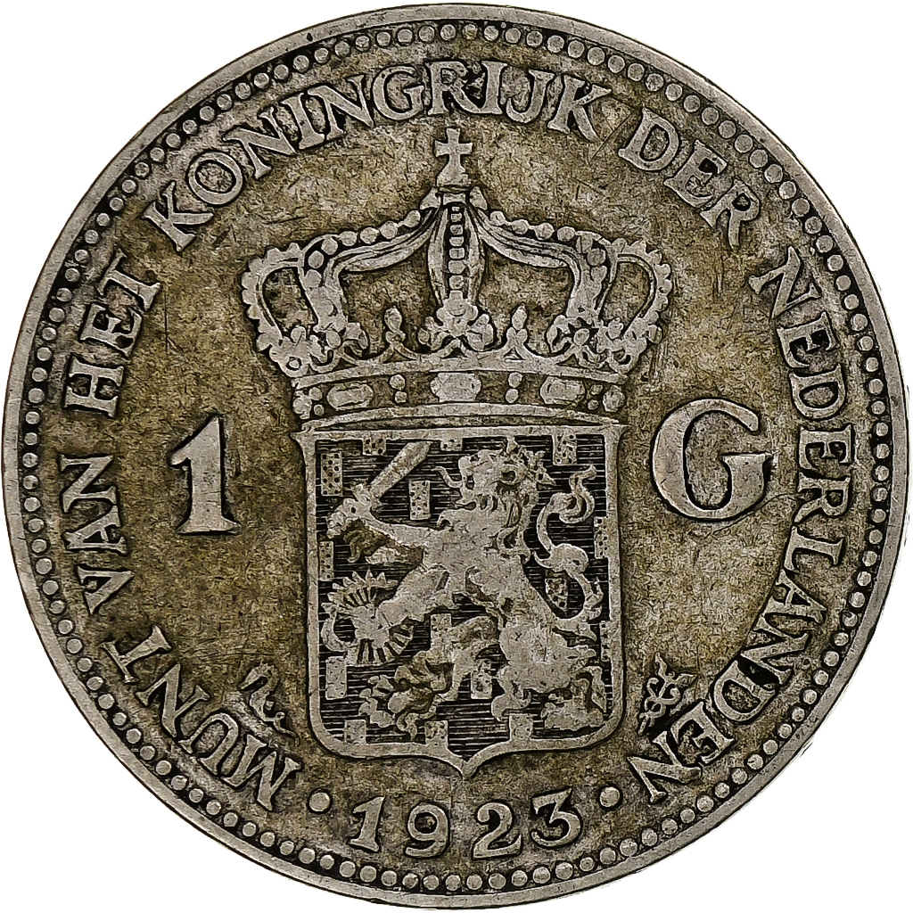 Netherlands, Wilhelmina I, Gulden, 1923, Silver, , KM:161.1