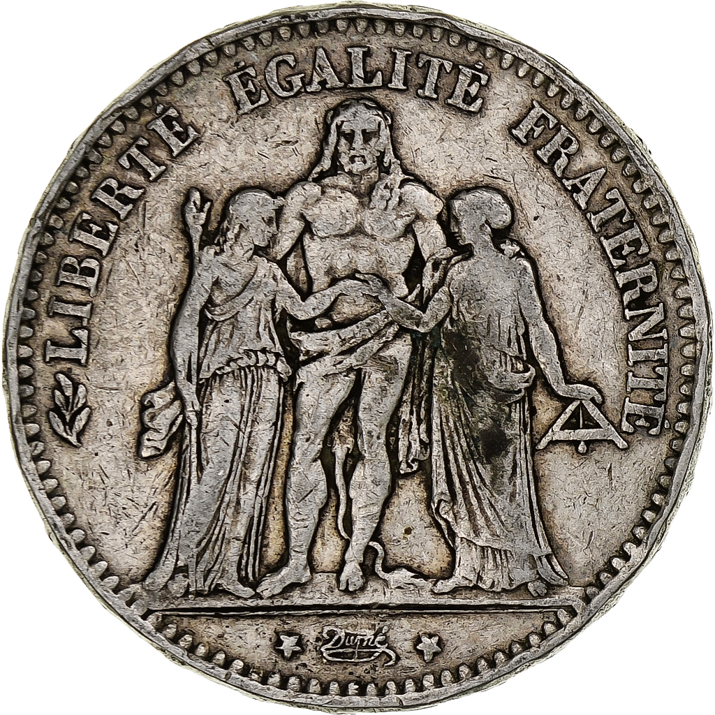 France, 5 Francs, Hercule, 1878, Bordeaux, Silver, , Gadoury:745a