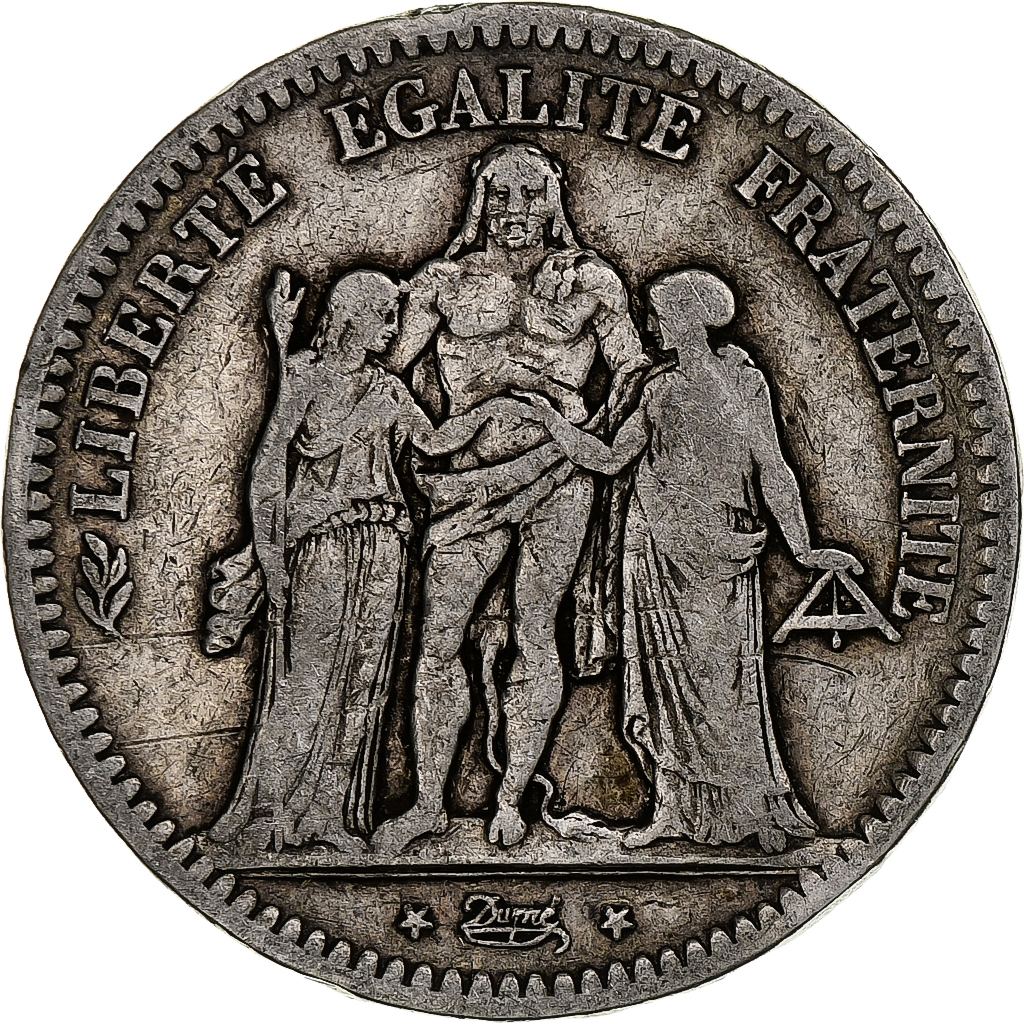 France, 5 Francs, Hercule, 1849, Strasbourg, Silver, , Gadoury:683
