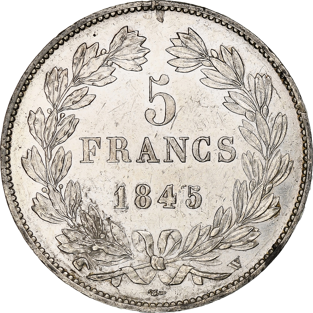France, 5 Francs, Louis-Philippe, 1845, Lille, Silver, , Gadoury:678a