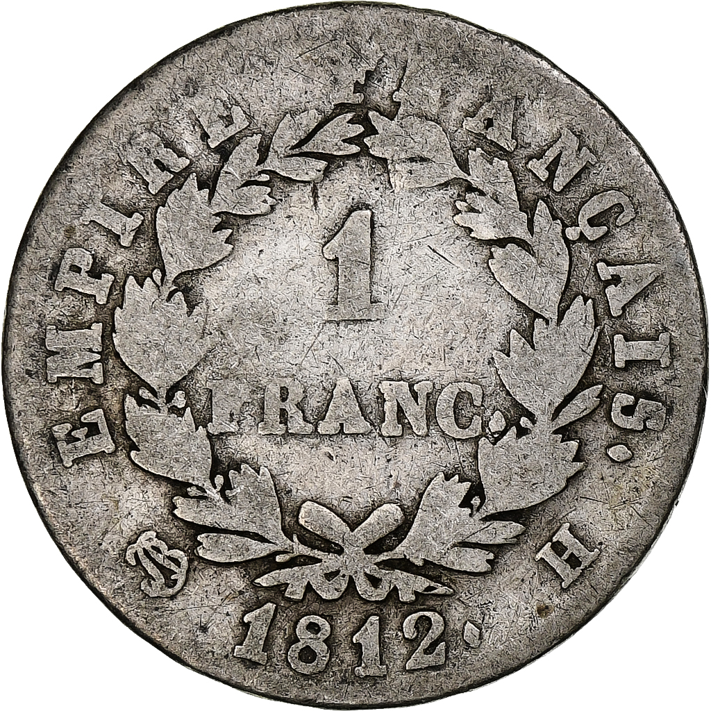 France, Franc, Napoléon I, 1812, La Rochelle, Silver, , Gadoury:447
