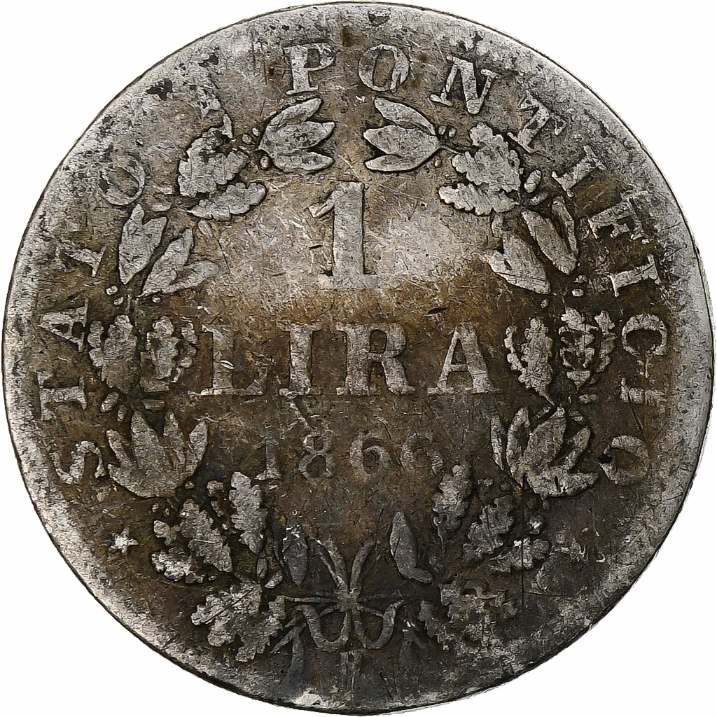 Vatican, Pius IX, Lira, 1866, Rome, Silver, , KM:1377.2