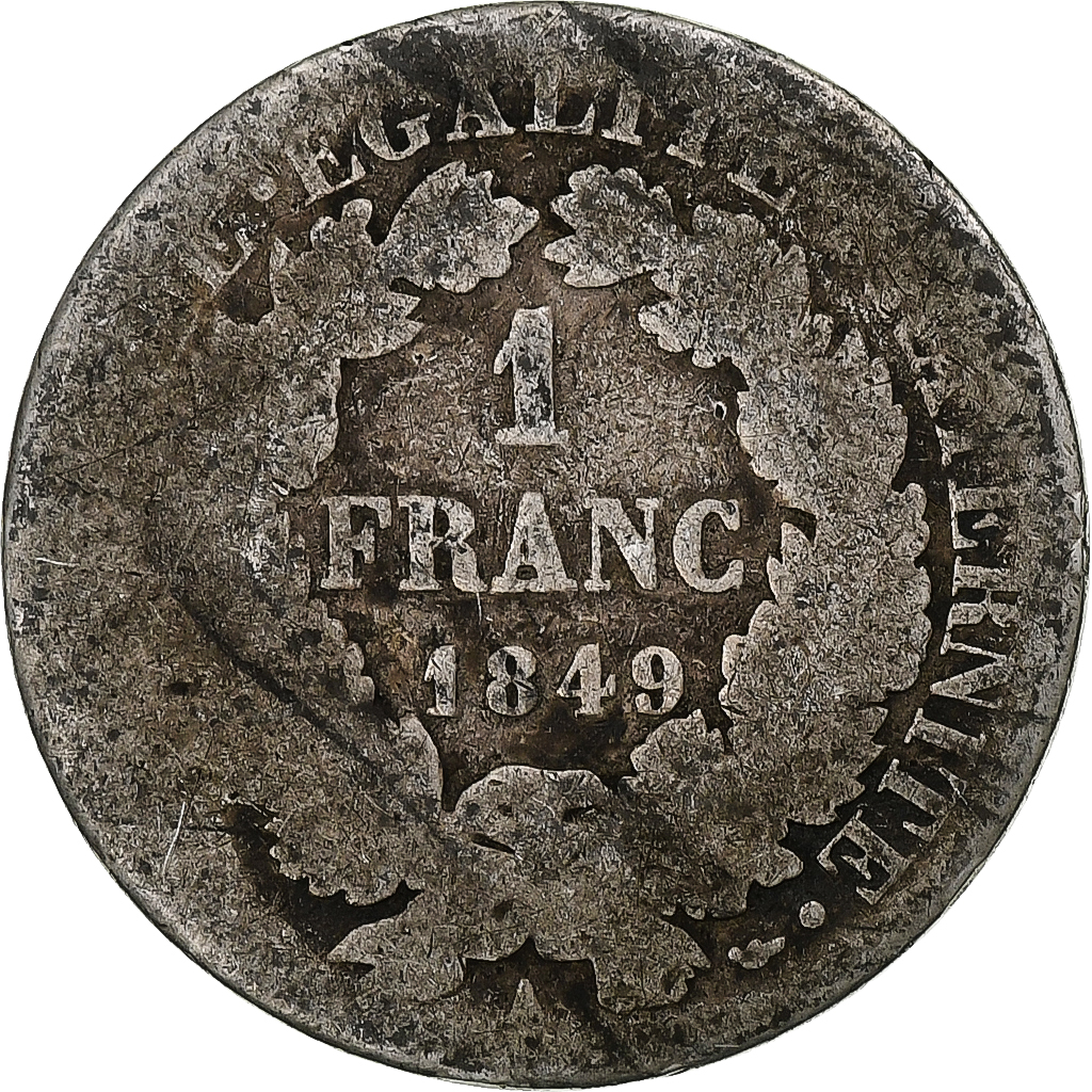 France, Franc, Cérès, 1849, Paris, Silver, , KM:759.1