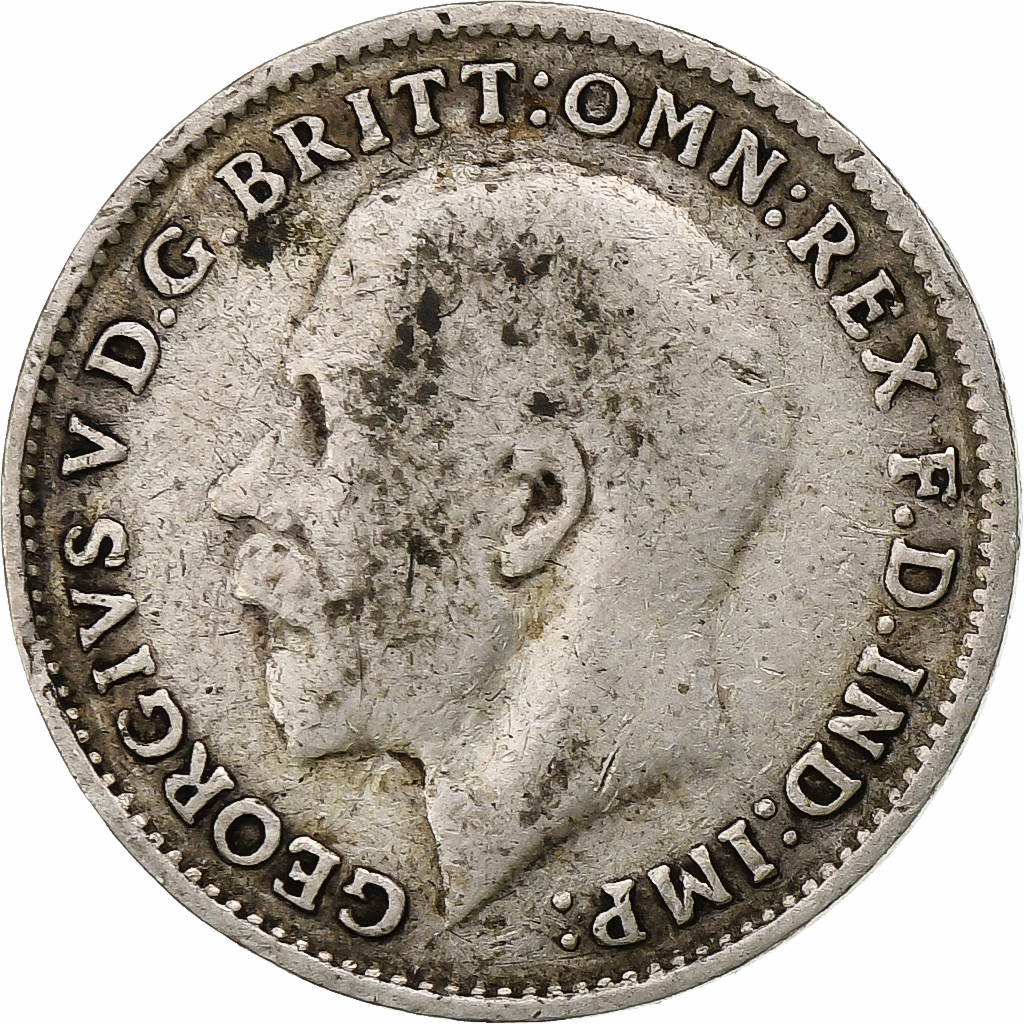 Great Britain, George V, 3 Pence, 1916, Silver, , KM:813