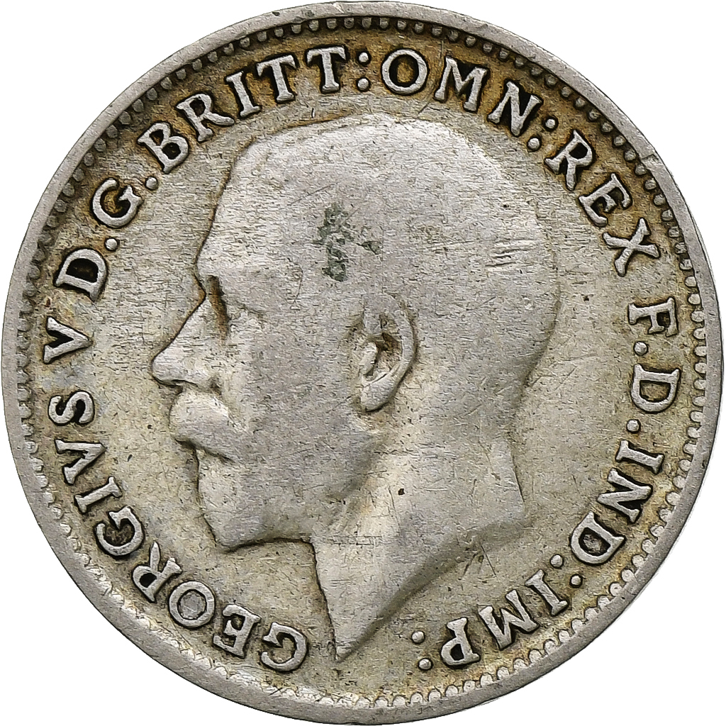 Great Britain, George V, 3 Pence, 1920, Silver, , KM:813