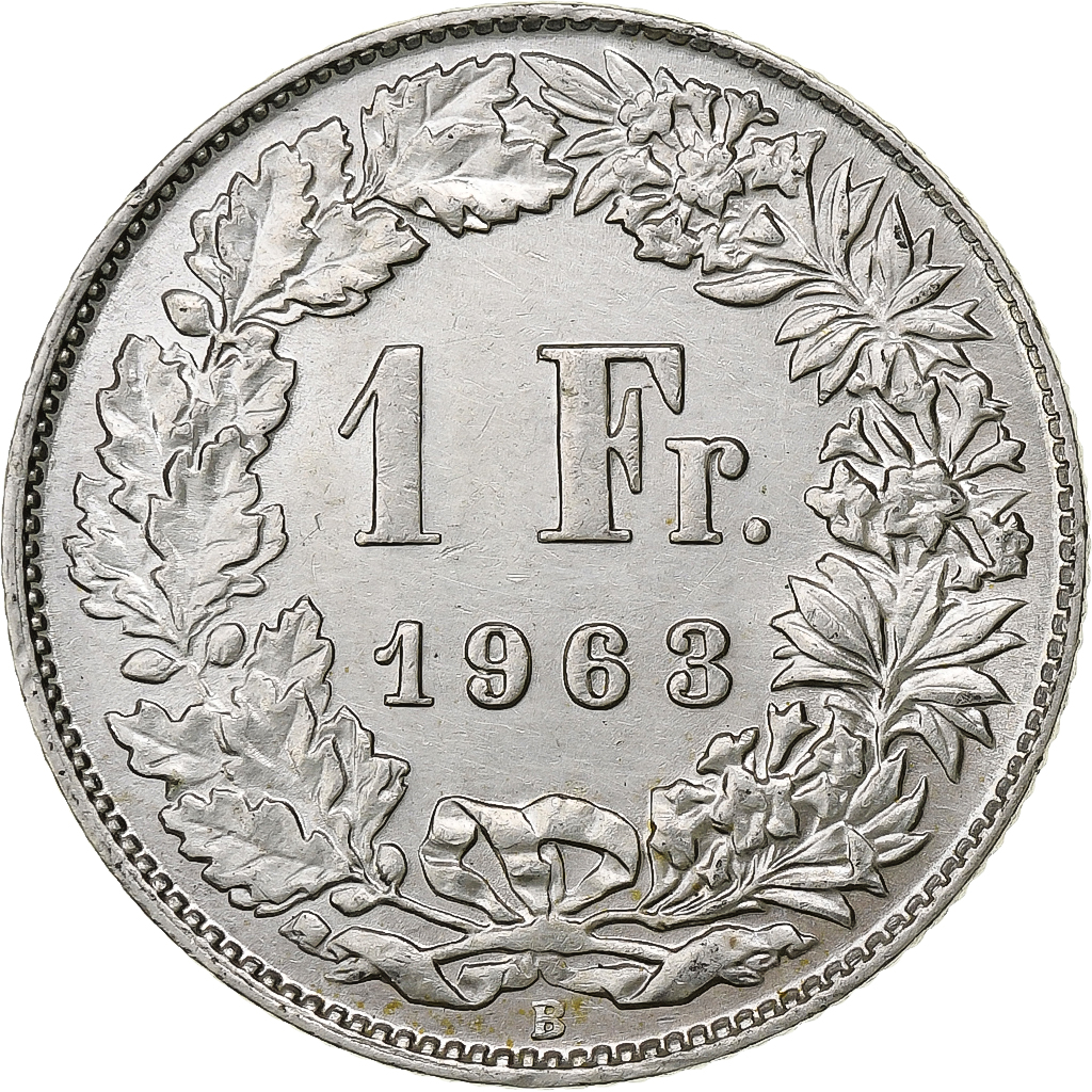 Switzerland, Franc, 1963, Bern, Silver, , KM:24