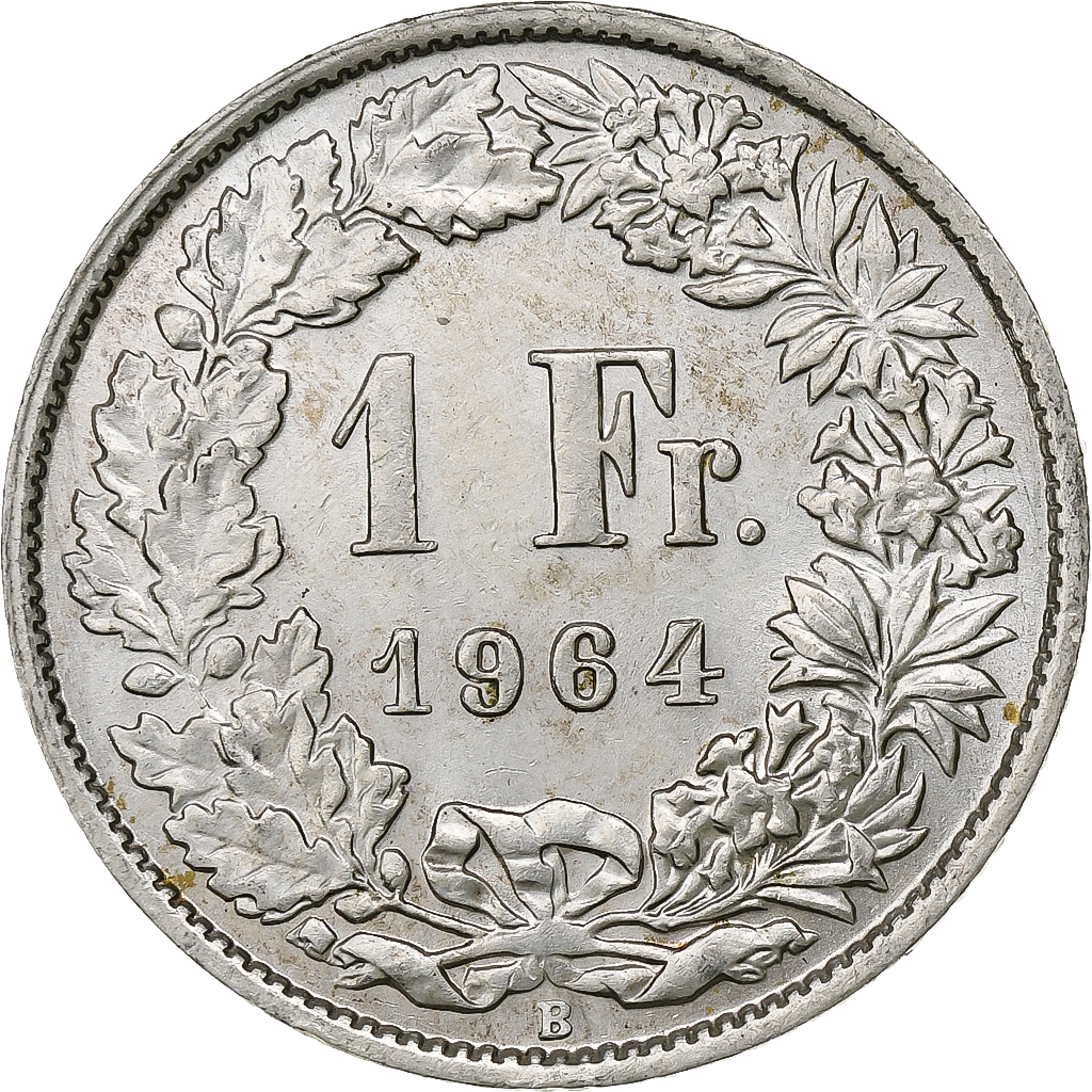 Switzerland, Franc, 1964, Bern, Silver, , KM:24