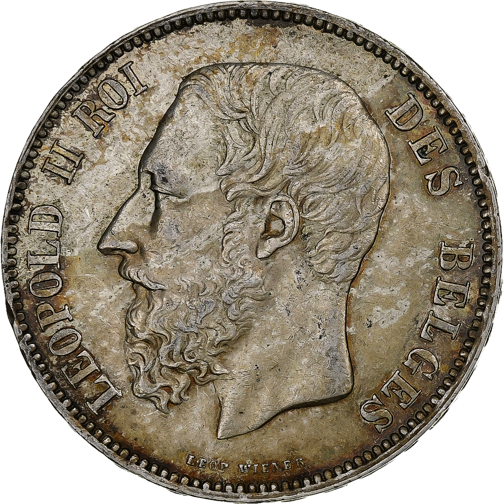 Belgium, Leopold II, 5 Francs, 5 Frank, 1868, Silver, , KM:24