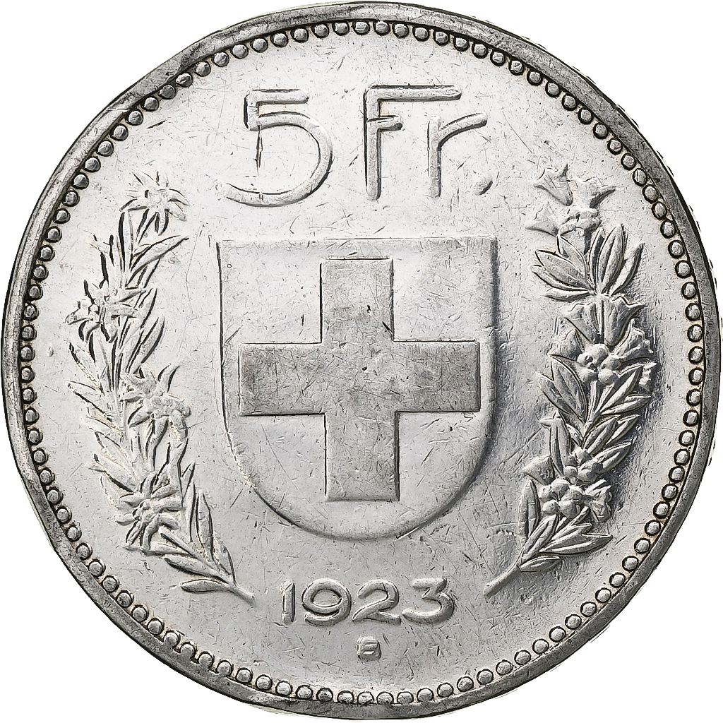 Switzerland, 5 Francs, 1923, Bern, Silver, , KM:37