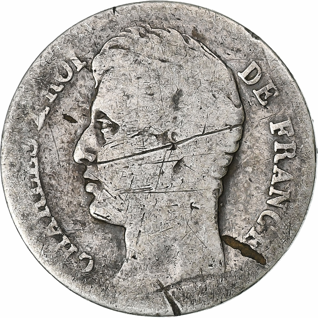 France, 1/2 Franc, Charles X, 1829, Lille, Silver, , KM:723.13