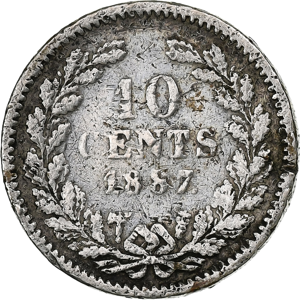 Netherlands, William III, 10 Cents, 1887, Silver, , KM:80