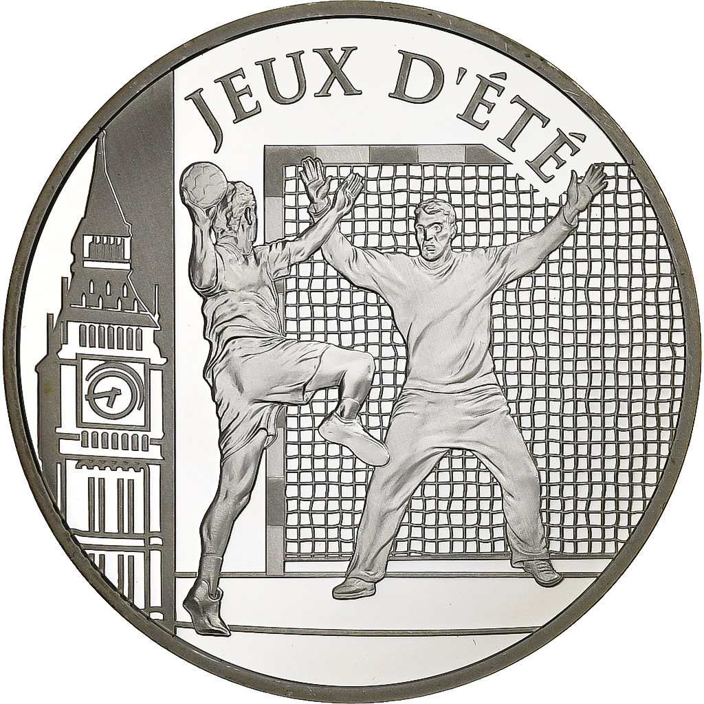 France, 10 Euro, Jeux d'Été - Handball, BE, 2010, Monnaie de Paris, Silver