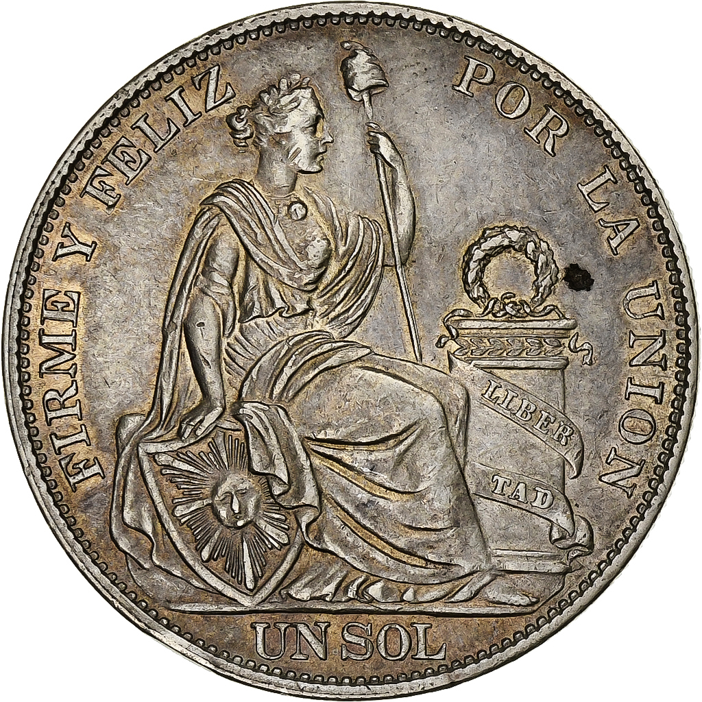 Peru, Sol, 1916, Lima, Silver, , KM:196.28