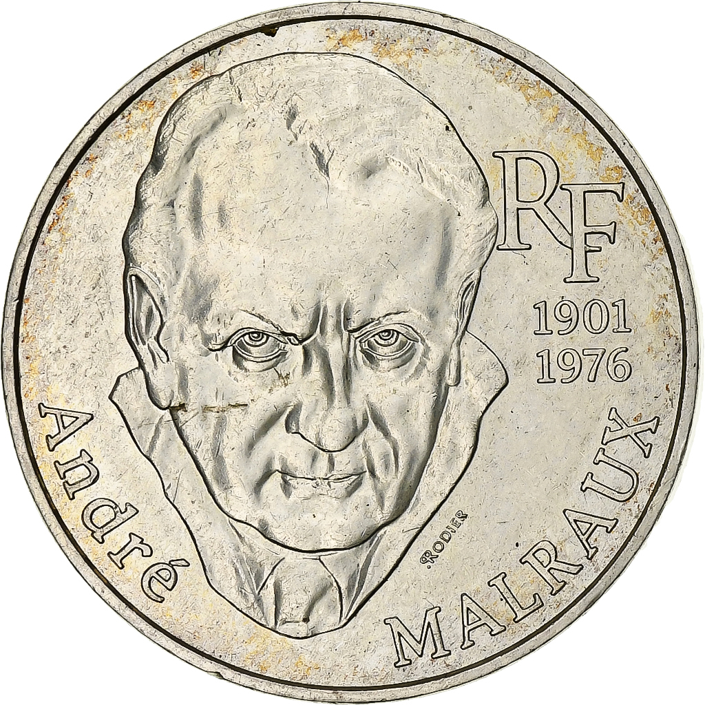 France, 100 Francs, André Malraux, 1997, Silver, , KM:1188
