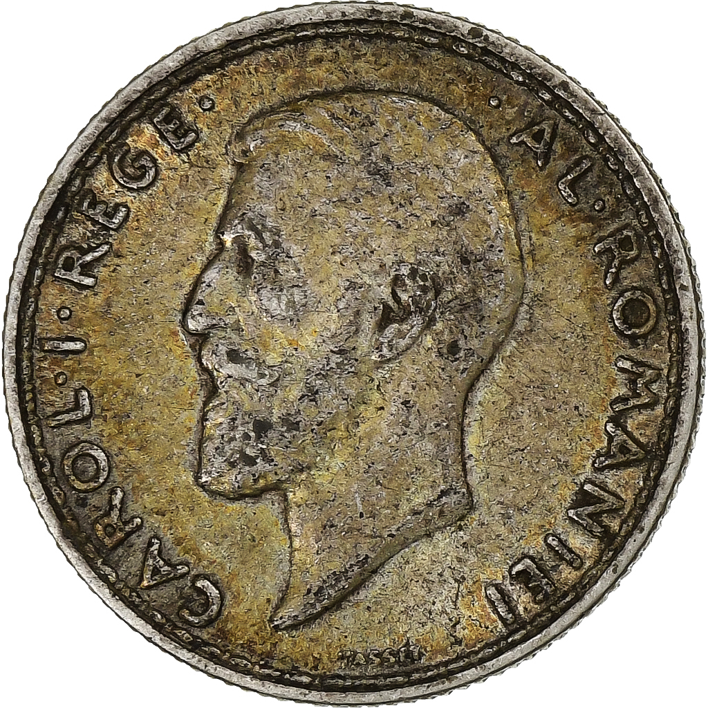Romania, Carol I, 50 Bani, 1910, Silver, AU, KM:41