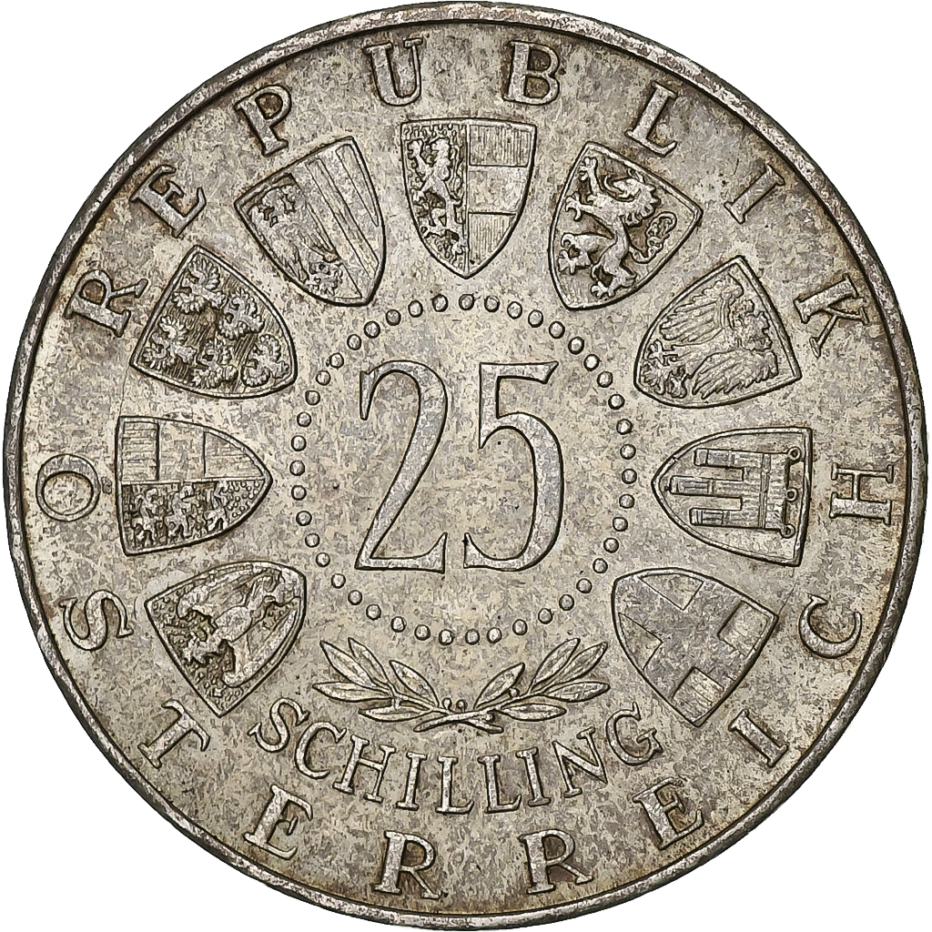 Austria, 25 Schilling, 1956, Silver, , KM:2881