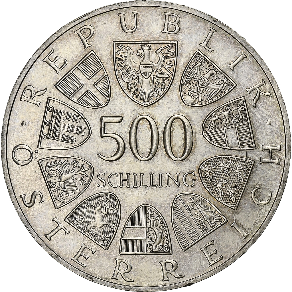 Austria, 500 Schilling, 1987, Vienna, Silver, , KM:2982