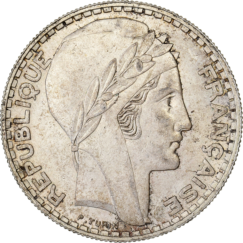 France, 20 Francs, Turin, 1938, Paris, Silver, , Gadoury:852, KM:879