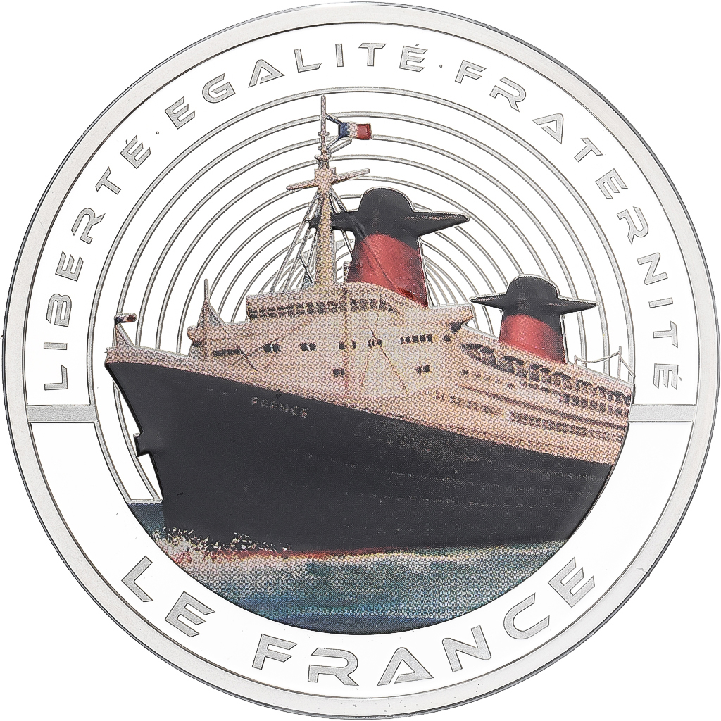Frankrijk, Medaille, Les Fleurons Français, Le France, Zilver, FDC